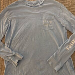 Vineyard Vines Men's Sky Blue Long Sleeve Tee